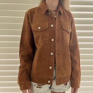 Lucky Brand Genuine Brown Suede Jacket. Small new with tags. Originally $499